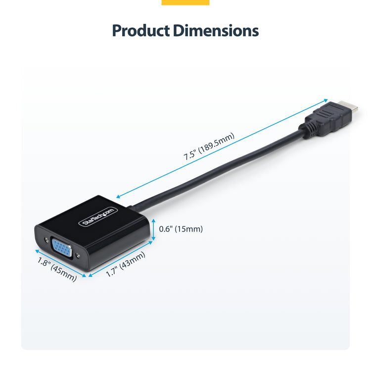 StarTech.com HD2VGAE3 convertisseur de signal vidéo 1920 x 1200 pixels - Image 14