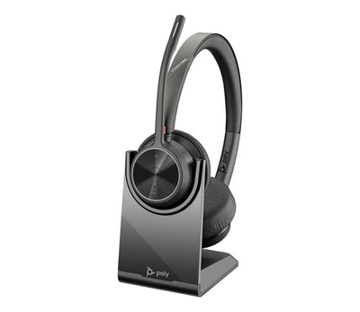 Poly Voyager 4320 UC Stereo USB-A Headset +BT700 USB-A Adapter +Charging Stand Sans fil Arceau Appels/Musique Bluetooth Socle de chargement Noir - Image 10