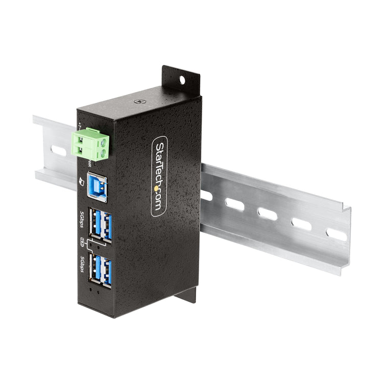 StarTech.com 5G4AINDRM-USB-A-HUB hub & concentrateur USB 3.2 Gen 1 (3.1 Gen 1) Type-B 5000 Mbit/s Noir - Image 5