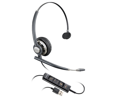 HP Poly EncorePro 715 USB-A Monoaural Headset TAA Avec fil Arceau Appels/Musique Noir - Image 1