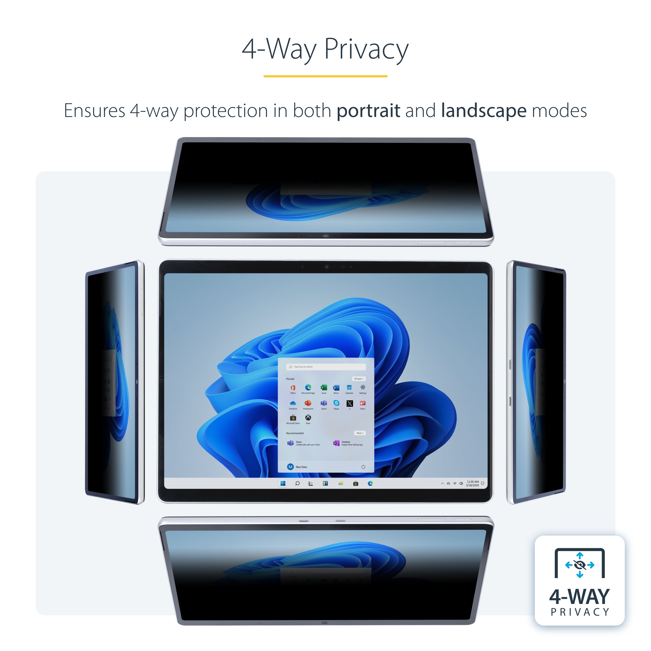 StarTech.com 13SP-PRIVACY-SCREEN filtre anti-reflets pour écran et filtre de confidentialité 33 cm (13") Ordinateur portable Filtre de confidentialité sans bords pour ordinateur - Image 12