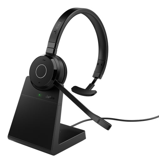 Jabra Evolve 65 TE Casque Sans fil Arceau Bureau/Centre d'appels Bluetooth Socle de chargement Noir