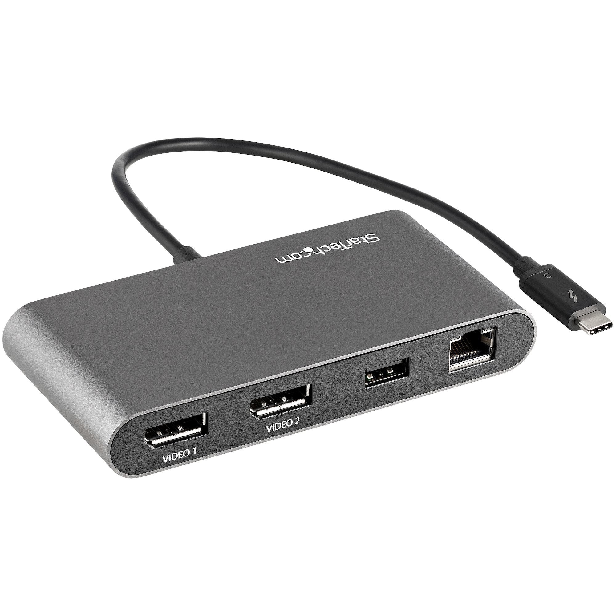 StarTech.com TB3DKM2DPL station d'accueil Avec fil Gris - Image 1