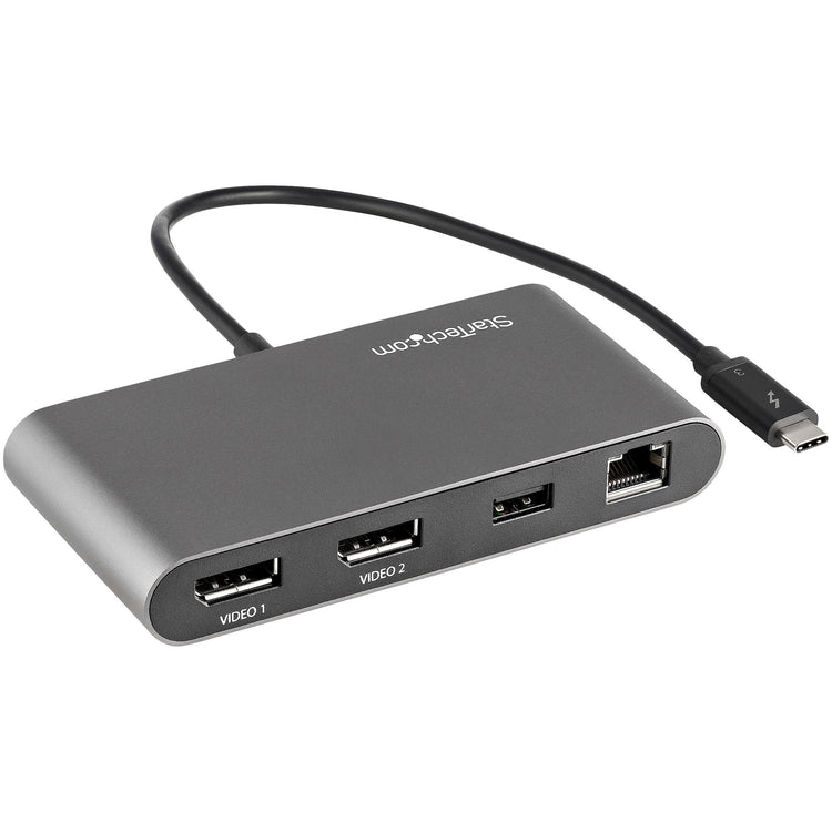 StarTech.com TB3DKM2DPL station d'accueil Avec fil Gris - Image 1