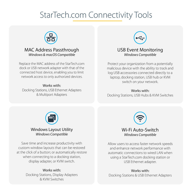 StarTech.com DKT31CHDVCM station d'accueil Avec fil USB 3.2 Gen 2 (3.1 Gen 2) Type-C Noir, Gris - Image 14