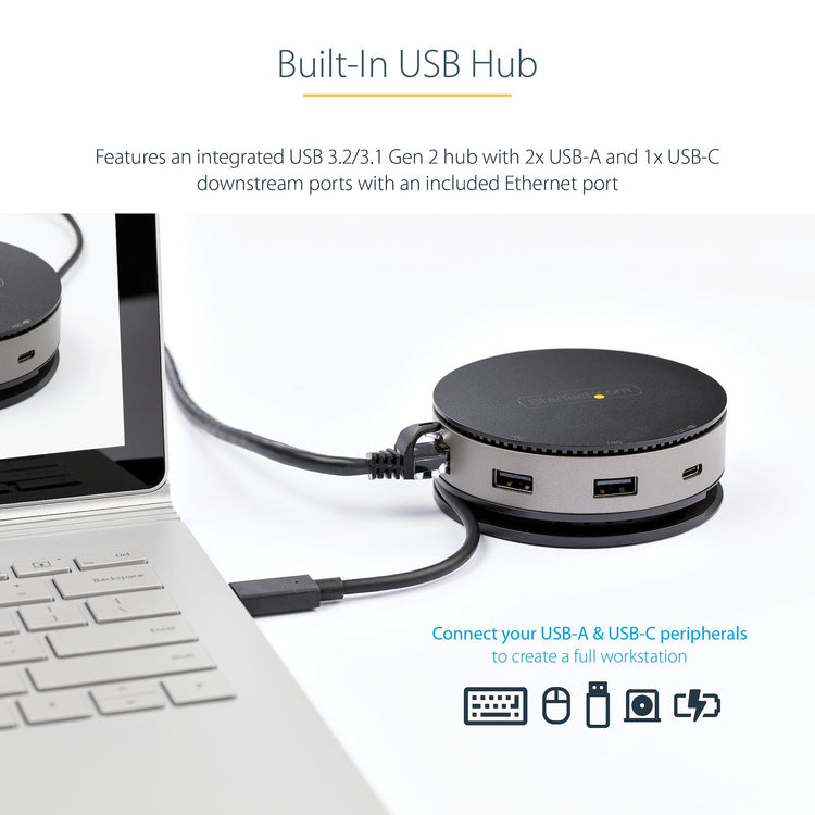 StarTech.com DKT31CHDVCM station d'accueil Avec fil USB 3.2 Gen 2 (3.1 Gen 2) Type-C Noir, Gris - Image 10