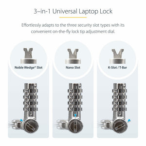 StarTech.com UNIVCS25-LAPTOP-LOCK câble antivol Noir, Argent - Image 12