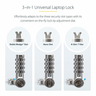 StarTech.com UNIVCS25-LAPTOP-LOCK câble antivol Noir, Argent - Image 12
