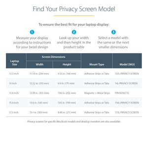StarTech.com 133L-PRIVACY-SCREEN filtre anti-reflets pour écran et filtre de confidentialité 33,8 cm (13.3") Ordinateur portable Filtre de confidentialité sans bords pour ordinateur - Image 12