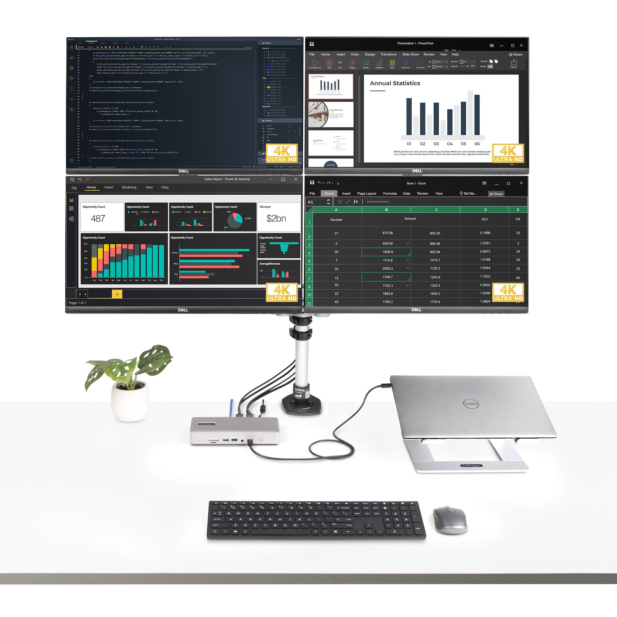 StarTech.com 132N-TB4USB4DOCK station d'accueil Avec fil Thunderbolt 4 Gris - Image 7