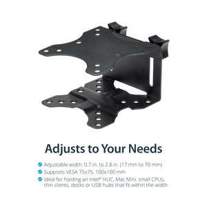 StarTech.com ACCSMNT support pour unité centrale Support de CPU monté sur le socle de l’écran Noir - Image 10
