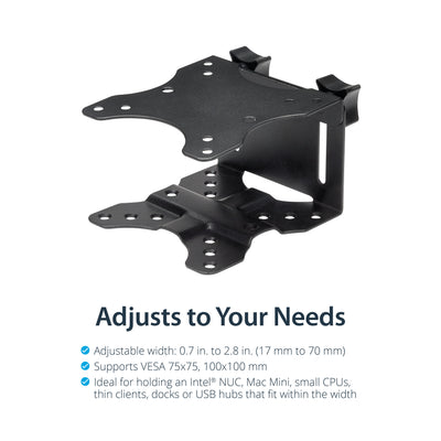 StarTech.com ACCSMNT support pour unité centrale Support de CPU monté sur le socle de l’écran Noir - Image 10