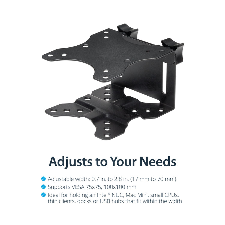 StarTech.com ACCSMNT support pour unité centrale Support de CPU monté sur le socle de l’écran Noir - Image 10
