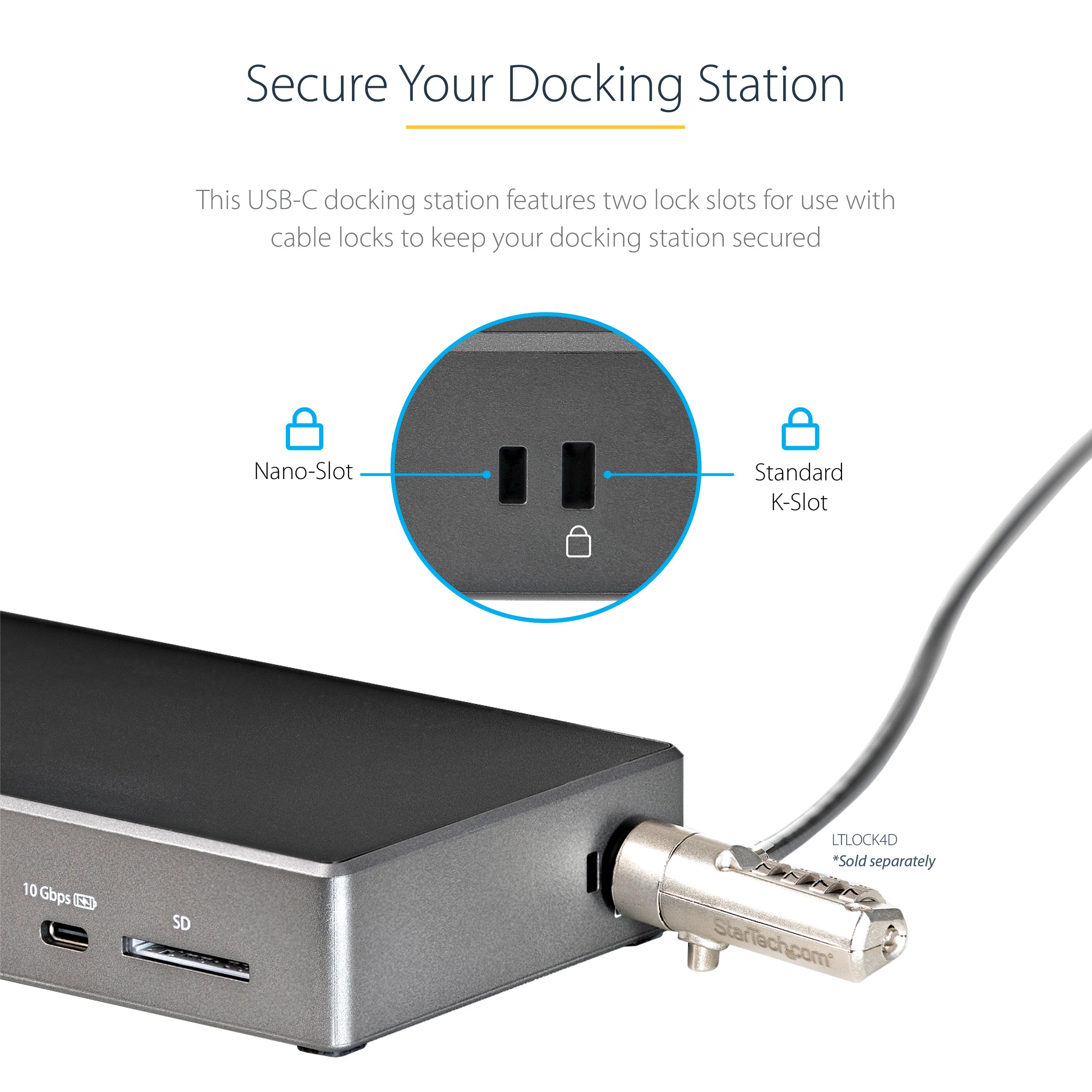 StarTech.com DK31C2DHSPD station d'accueil Avec fil USB 3.2 Gen 2 (3.1 Gen 2) Type-C Noir, Gris - Image 12