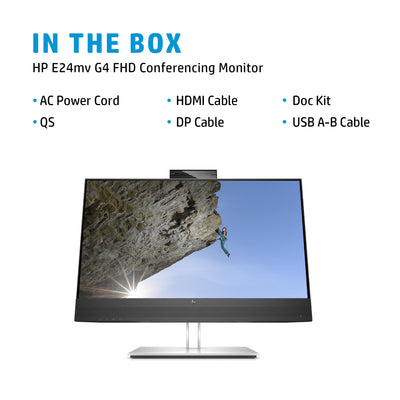 HP E24mv G4 FHD Conferencing Monitor écran plat de PC 60,5 cm (23.8") 1920 x 1080 pixels Full HD LCD Noir, Argent - Image 6