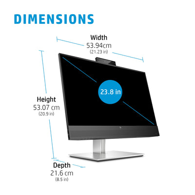 HP E24mv G4 FHD Conferencing Monitor écran plat de PC 60,5 cm (23.8") 1920 x 1080 pixels Full HD LCD Noir, Argent - Image 7