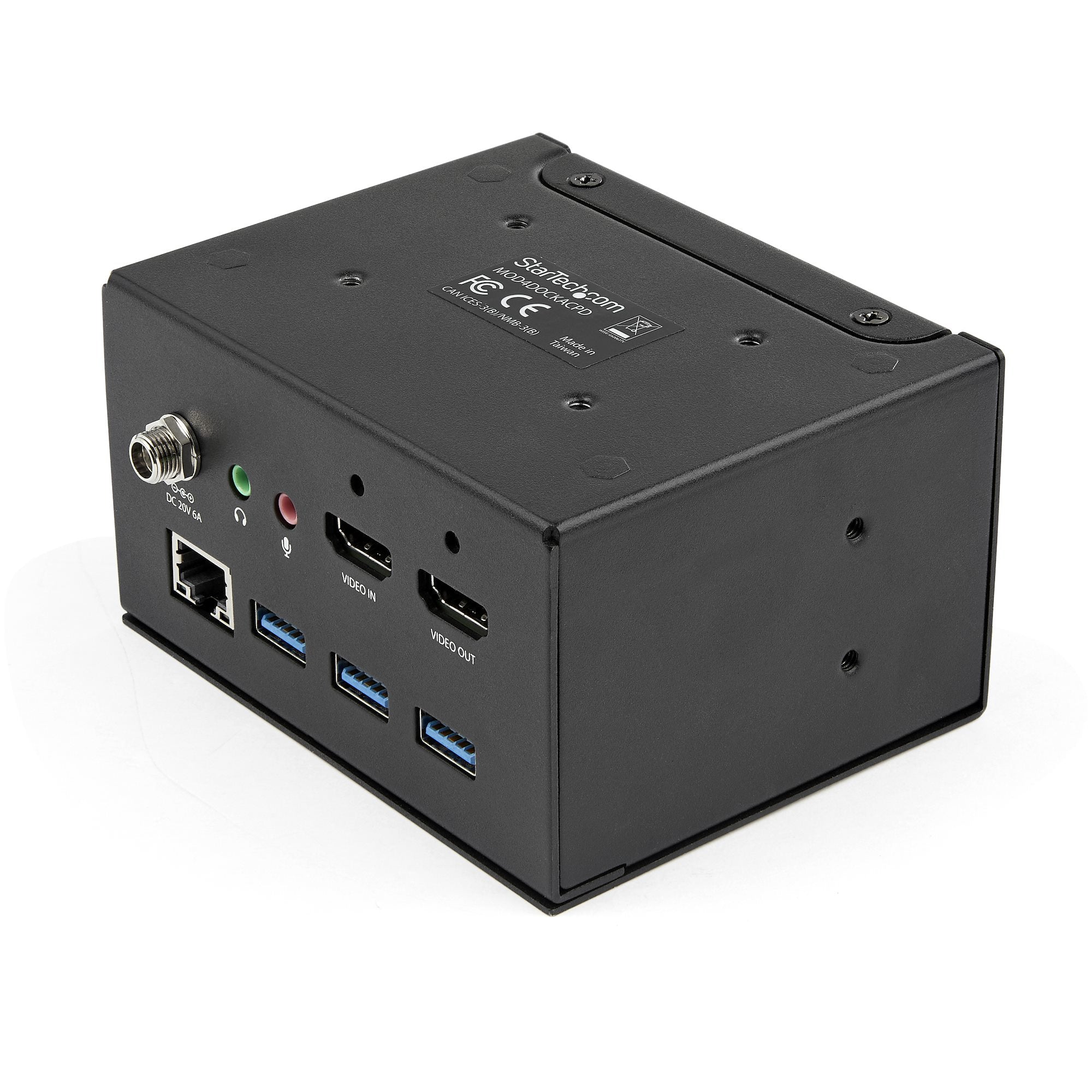 StarTech.com KITBXDOCKPNA Passerelle de conférence audio AV 3840 x 2160 pixels Ethernet/LAN Noir - Image 2