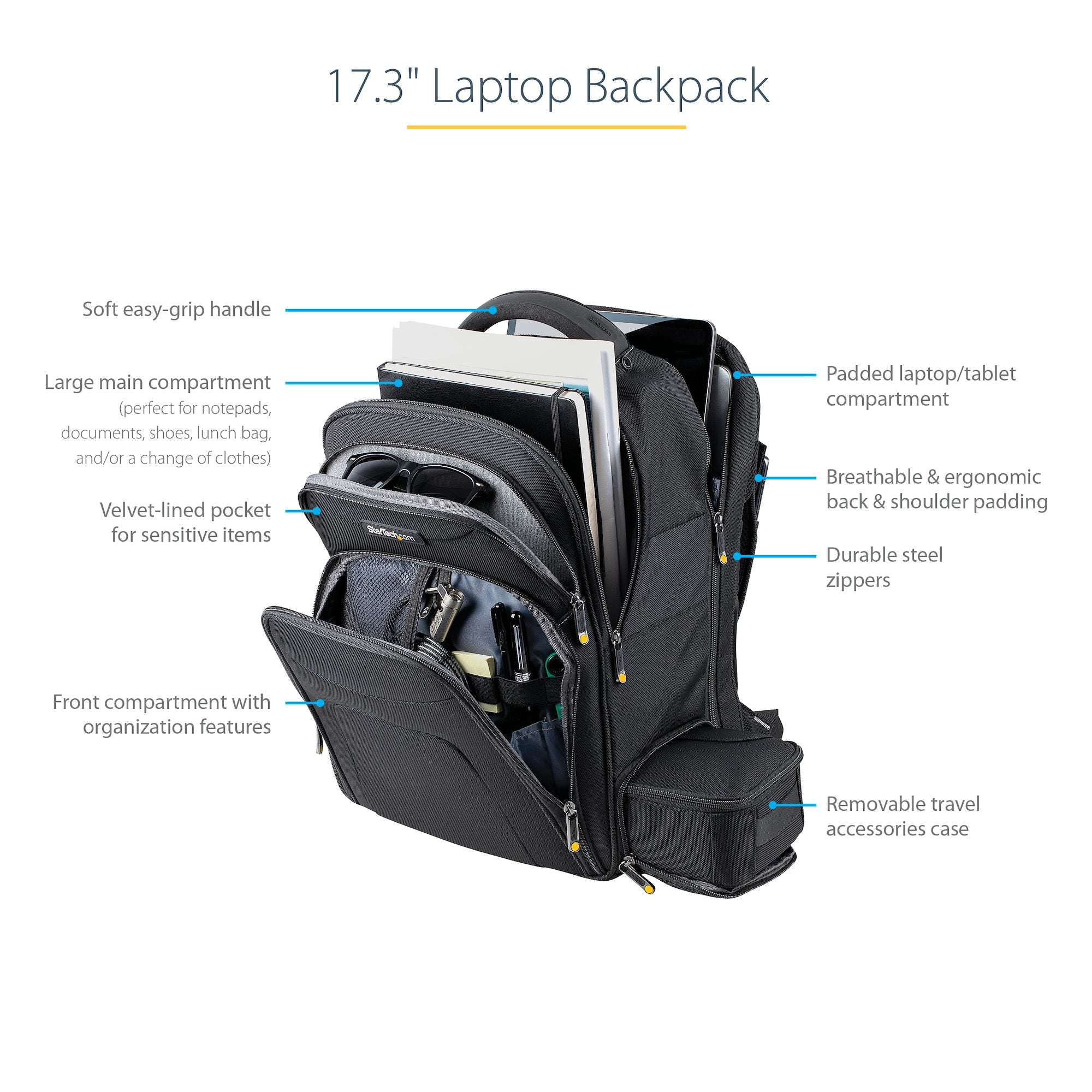 StarTech.com NTBKBAG173 sacoche d'ordinateurs portables 43,9 cm (17.3") Noir - Image 12