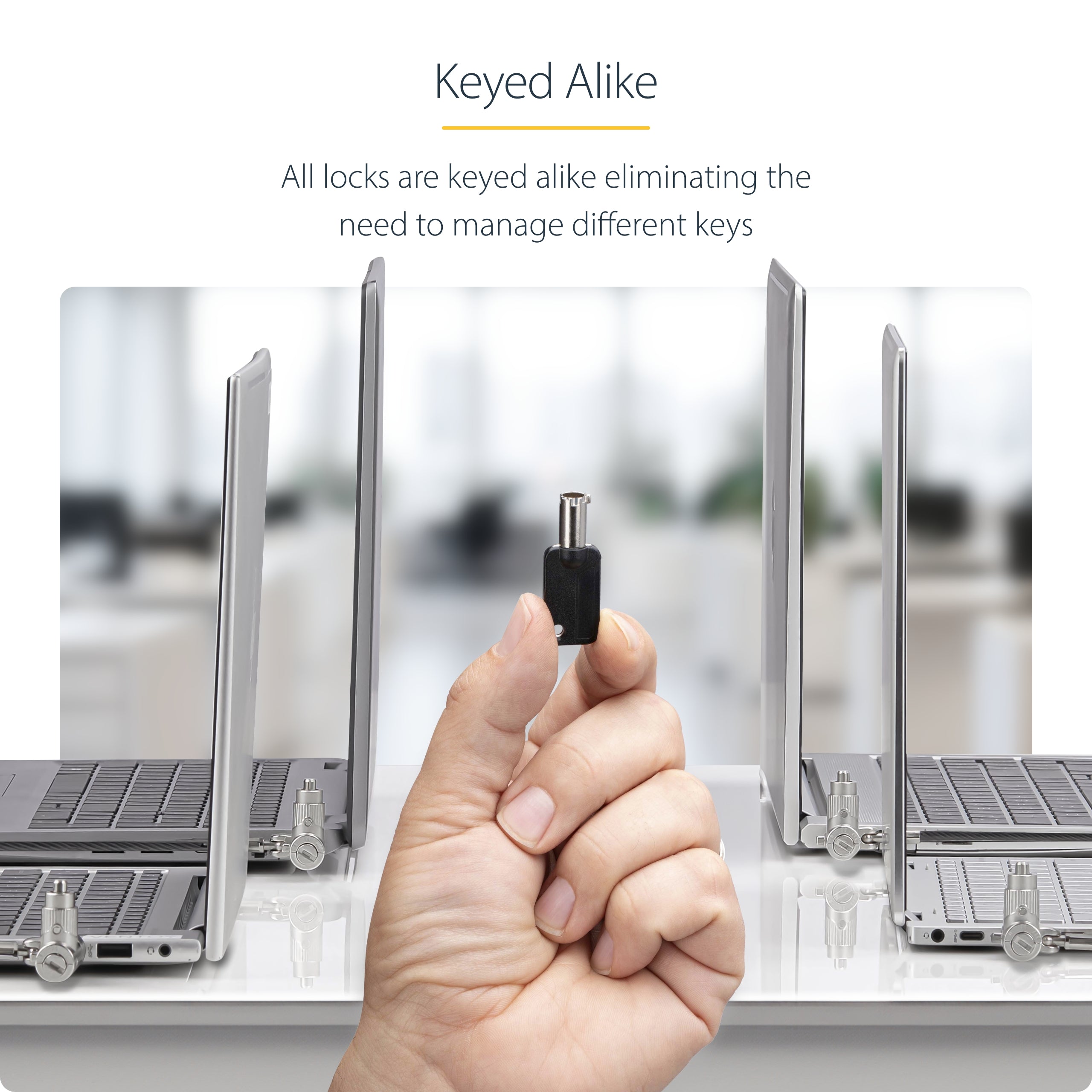 StarTech.com UNIVKA25-LAPTOP-LOCK câble antivol Noir 2 m - Image 14