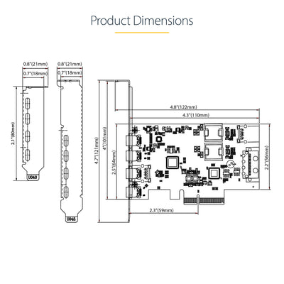 StarTech.com PS4C3IA3-USB-C-CARD carte et adaptateur d'interfaces USB Type-C - Image 12