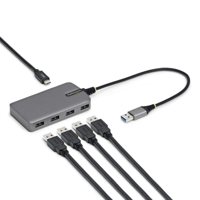 StarTech.com 5G4AC-USB-A-HUB hub & concentrateur USB 3.2 Gen 1 (3.1 Gen 1) Type-A 5000 Mbit/s Gris - Image 1