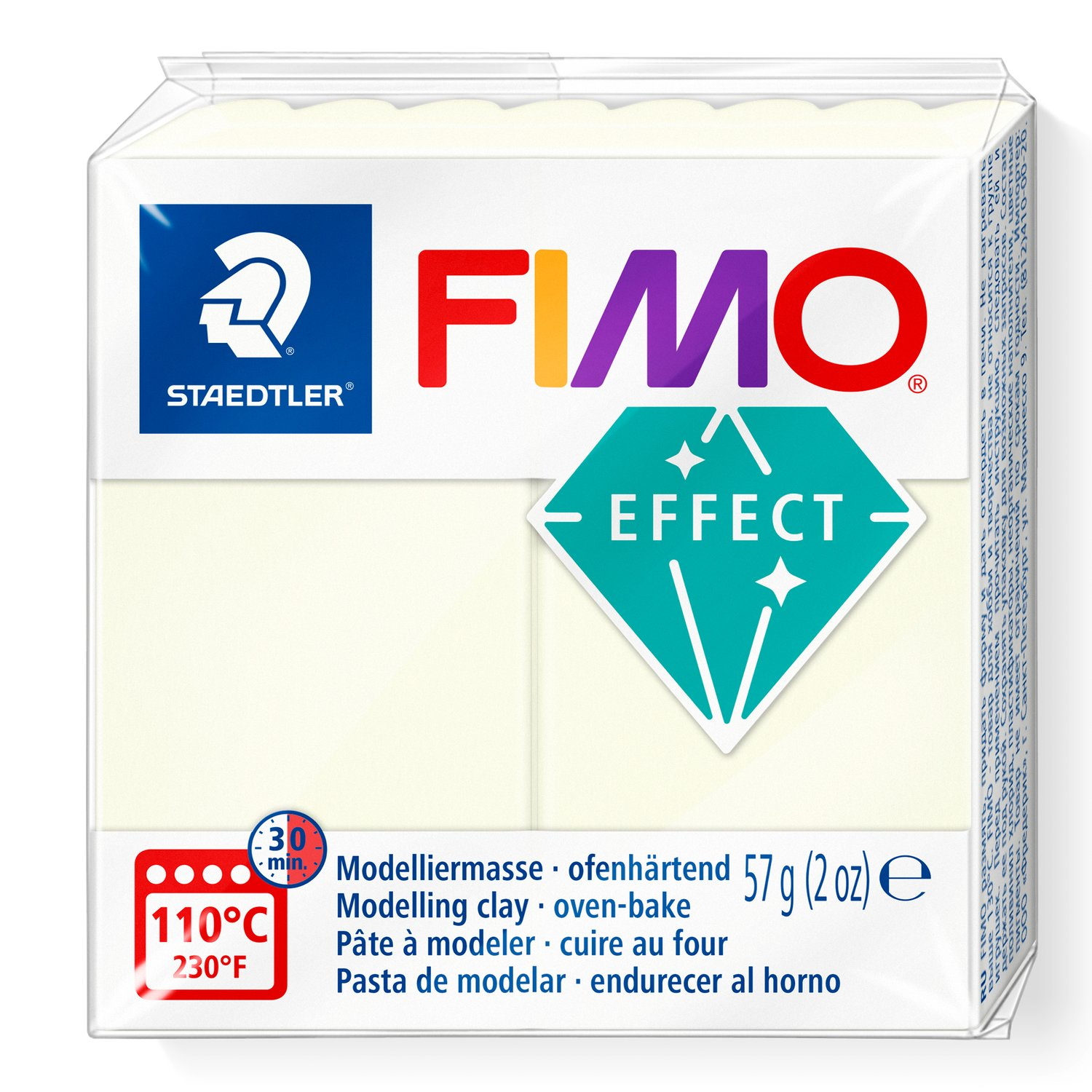 Pâte à modeler Fimo Effet Phosphorescent (Brille dans le noir) 57g (2 oz)