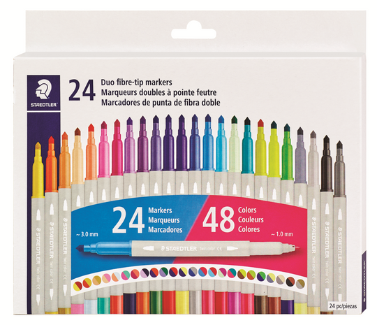 STAEDTLER Bicouleur à double pointe 24 pièces (3280-C24LU)