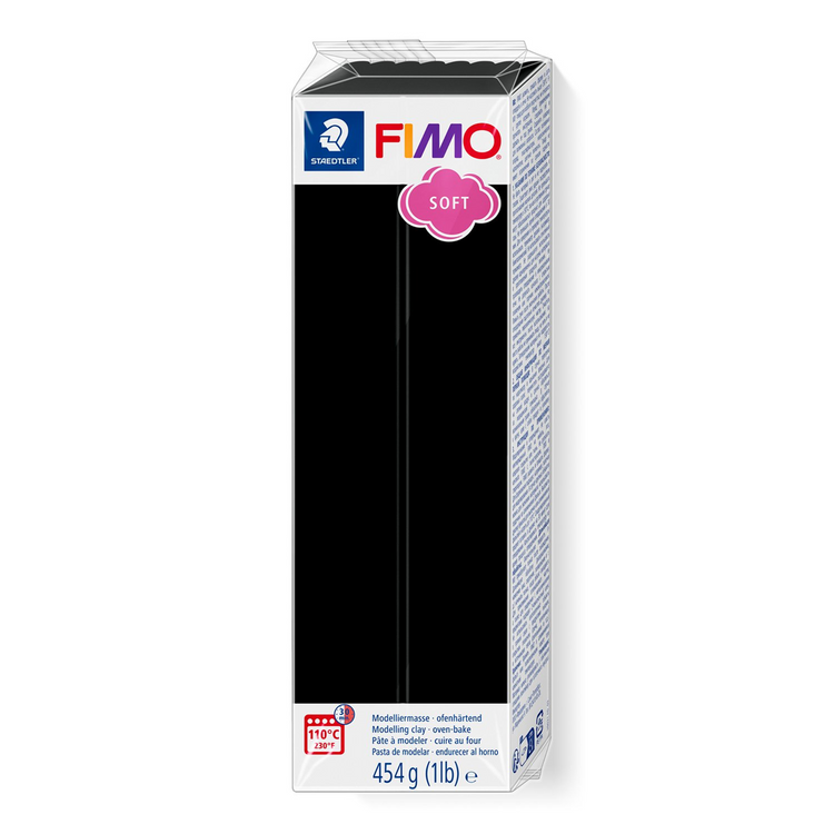 Pâte à modeler Fimo Soft 454g (1lb) Noir
