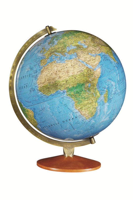 Odessa Globe Terrestre de Bureau Lumineux Océan Bleu (Anglais) 12"/30cm de Diamètre