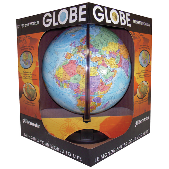 Globemaster Globe Terrestre de Bureau Océan Bleu (Anglais) 12"/30Cm de Diamètre