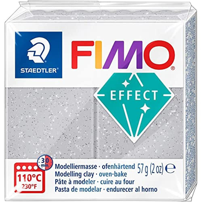 Pâte à modeler Fimo Effect Argent Pailleté 57g (2 oz)