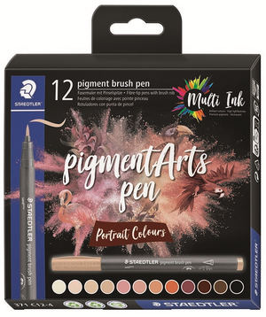 Stylo Pinceau Pigment Portraitcol Lot de 12