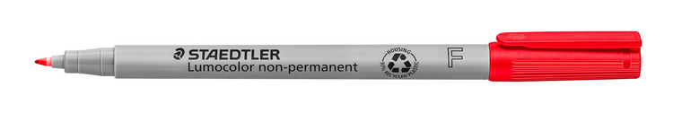 316-2 STAEDTLER-Mars Limited MARQUEUR LUMO. À BASE D'EAU POINTE FINE ROUGE