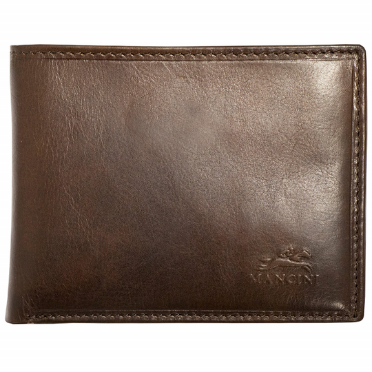 MANCINI Portefeuille sécurisé RFID pour hommes avec porte-cartes amovible et poche à monnaie (Marron) (18-164-BROWN)