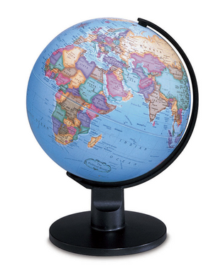 Globe de bureau Trekker Océan Bleu de 6"/15,2 cm de diamètre (Anglais)