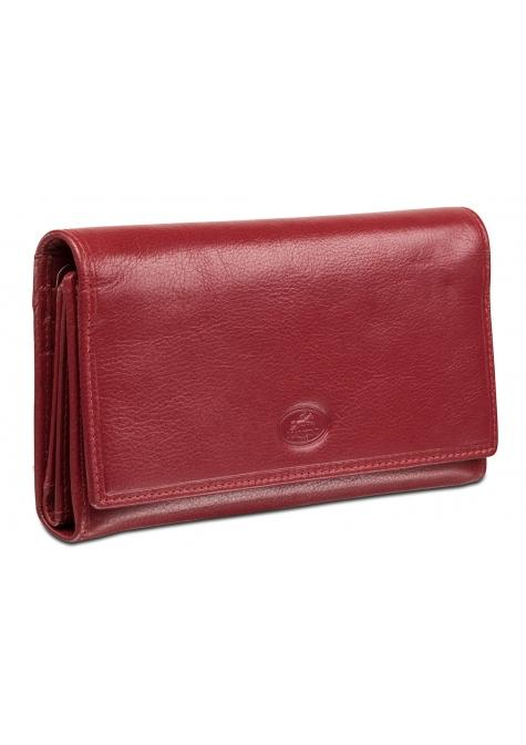 Portefeuille Femme Anti-RFID Triptyque Rouge