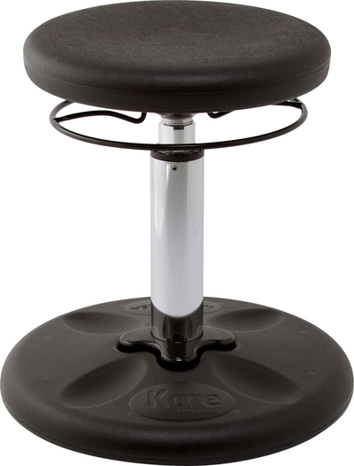Tabouret oscillant ajustable Kore 42-61 cm, Noir