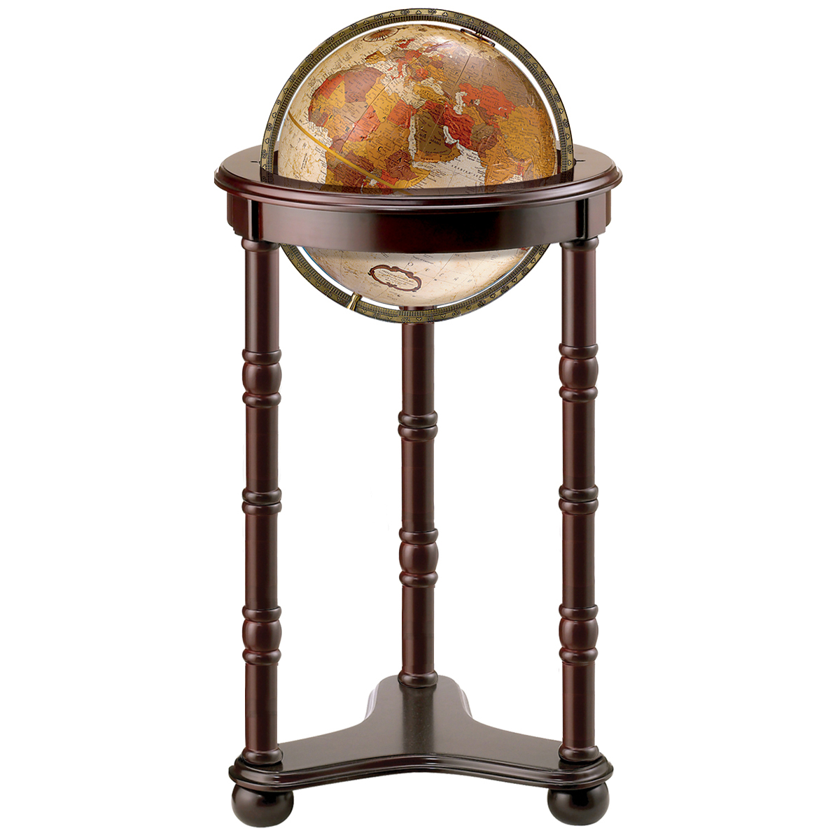 Lancaster Globe du fond océanique métallique bronze, diamètre 12 po/30 cm