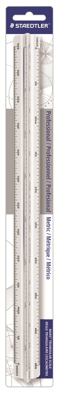 987-18-1BK STAEDTLER-Mars Règle triangulaire d'architecte limitée 30 cm