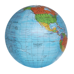 Globe Gonflable Océan Bleu Politique de 16 po / 40,5 cm de diamètre (Anglais)