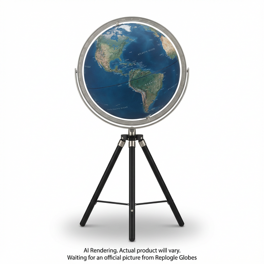 Willston 16"/40.5 cm de Diamètre Globe Terrestre sur pied Océan Bleu (Anglais)