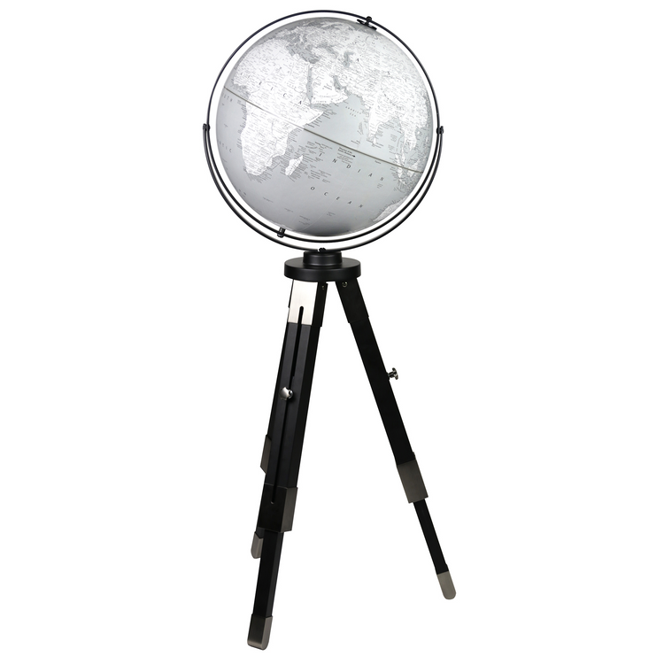 Globe du fond océanique gris Willston, 16"/40,5 cm de diamètre (Anglais)