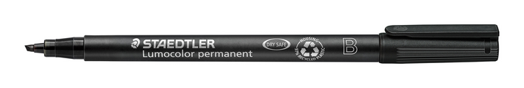 314-9 STAEDTLER-Mars Limited MARQUEUR LUMO. POINTE BISEAUTÉE NOIR
