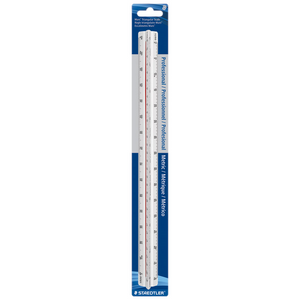 987-18-4BK STAEDTLER-Mars Limited Règle triangulaire métrique 30 cm sous carte
