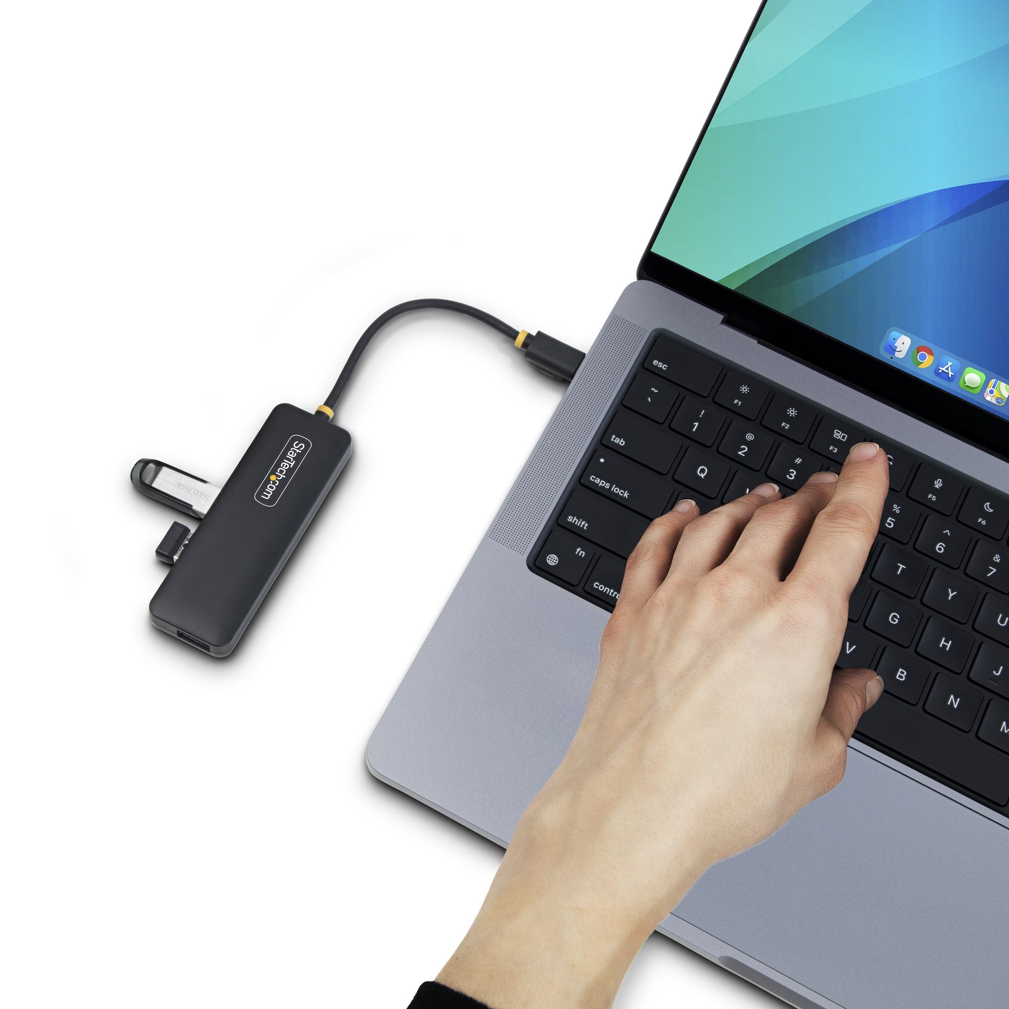 StarTech.com H5C4A-USB-HUB hub & concentrateur USB 3.2 Gen 1 (3.1 Gen 1) Type-C 5000 Mbit/s Noir - Image 9