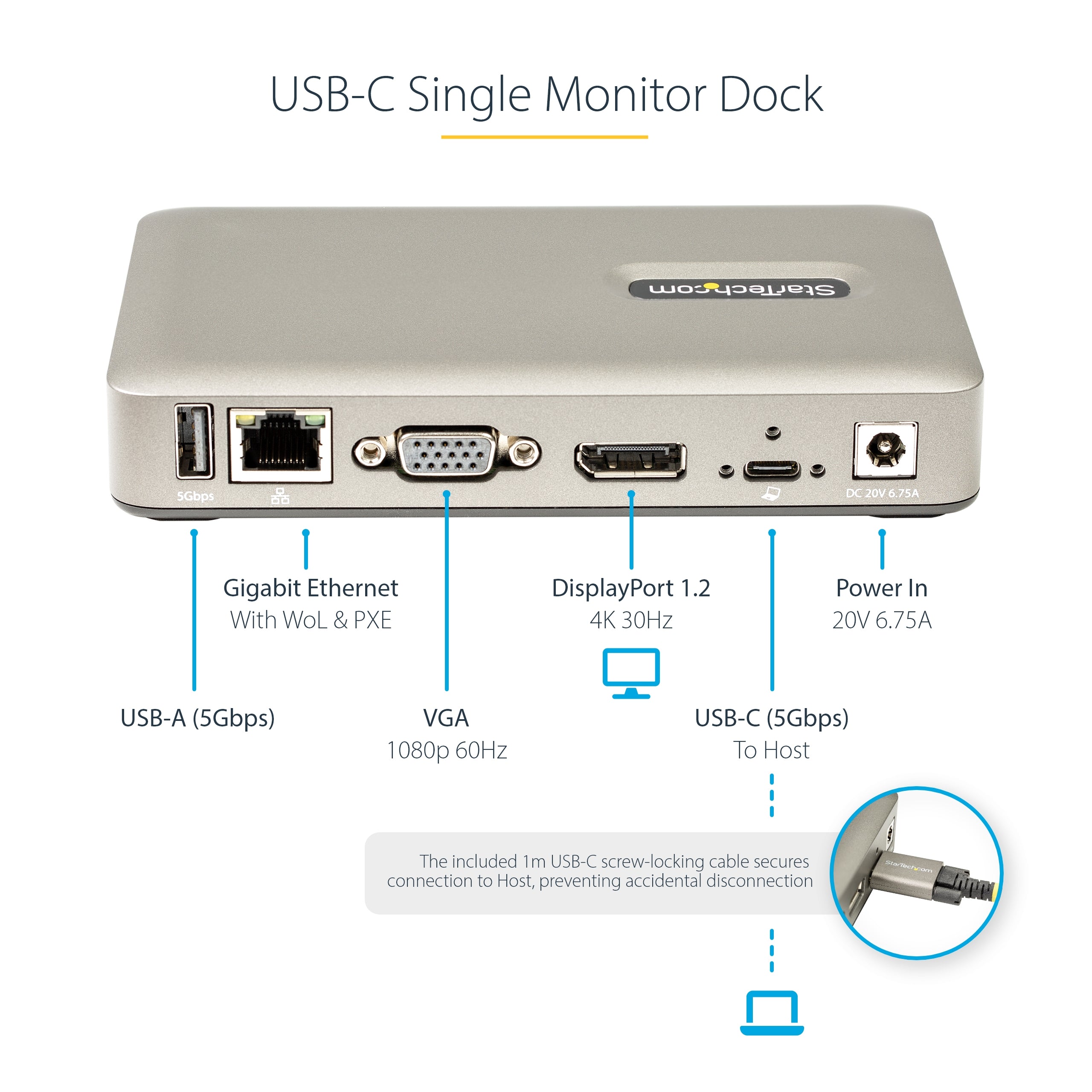 StarTech.com DKM30CHDPD station d'accueil Avec fil USB 3.2 Gen 1 (3.1 Gen 1) Type-C Gris - Image 11