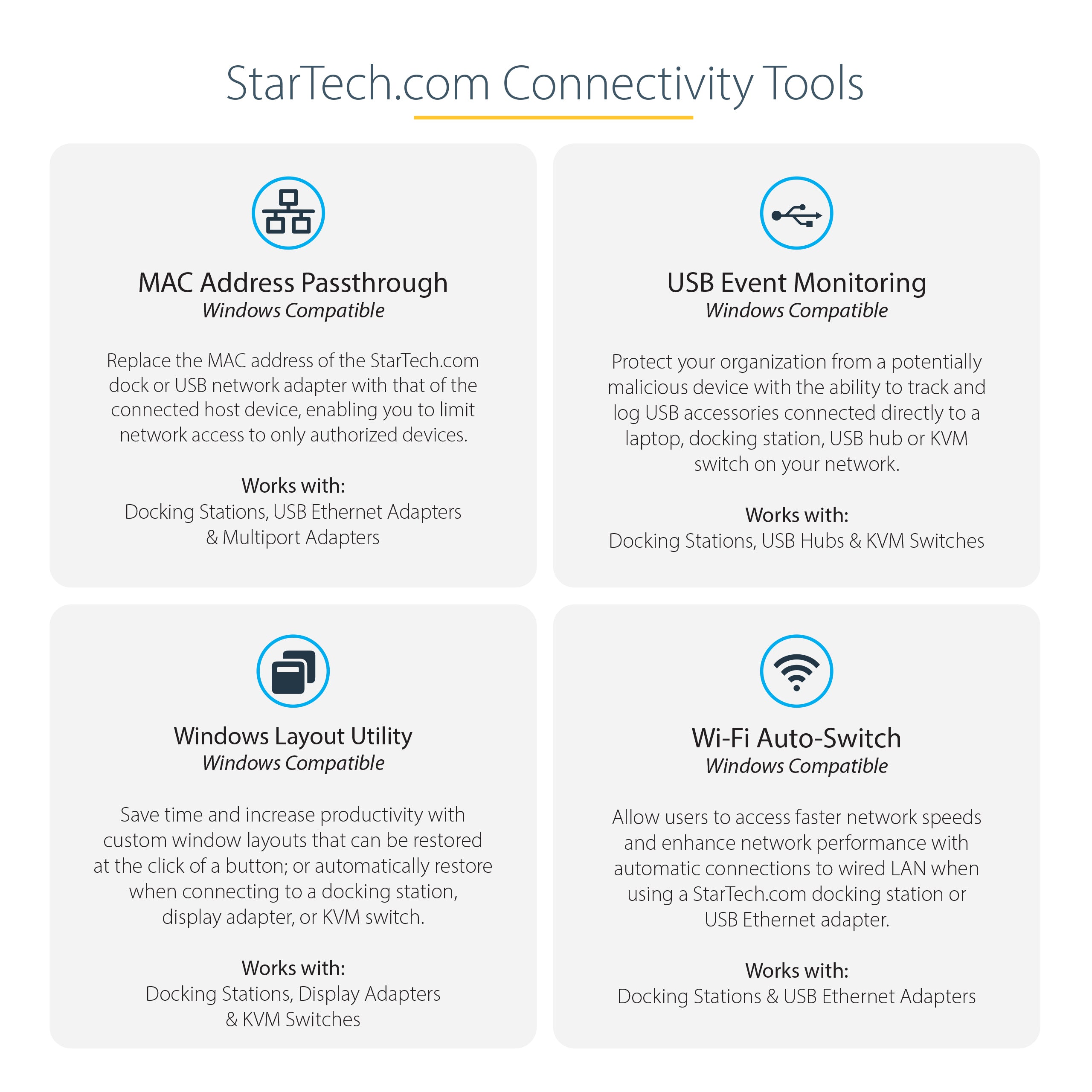 StarTech.com 116N-USBC-DOCK station d'accueil Avec fil USB 3.2 Gen 2 (3.1 Gen 2) Type-C Gris - Image 15