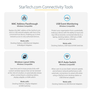 StarTech.com 116N-USBC-DOCK station d'accueil Avec fil USB 3.2 Gen 2 (3.1 Gen 2) Type-C Gris - Image 15