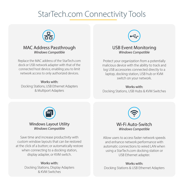 StarTech.com 116N-USBC-DOCK station d'accueil Avec fil USB 3.2 Gen 2 (3.1 Gen 2) Type-C Gris - Image 15