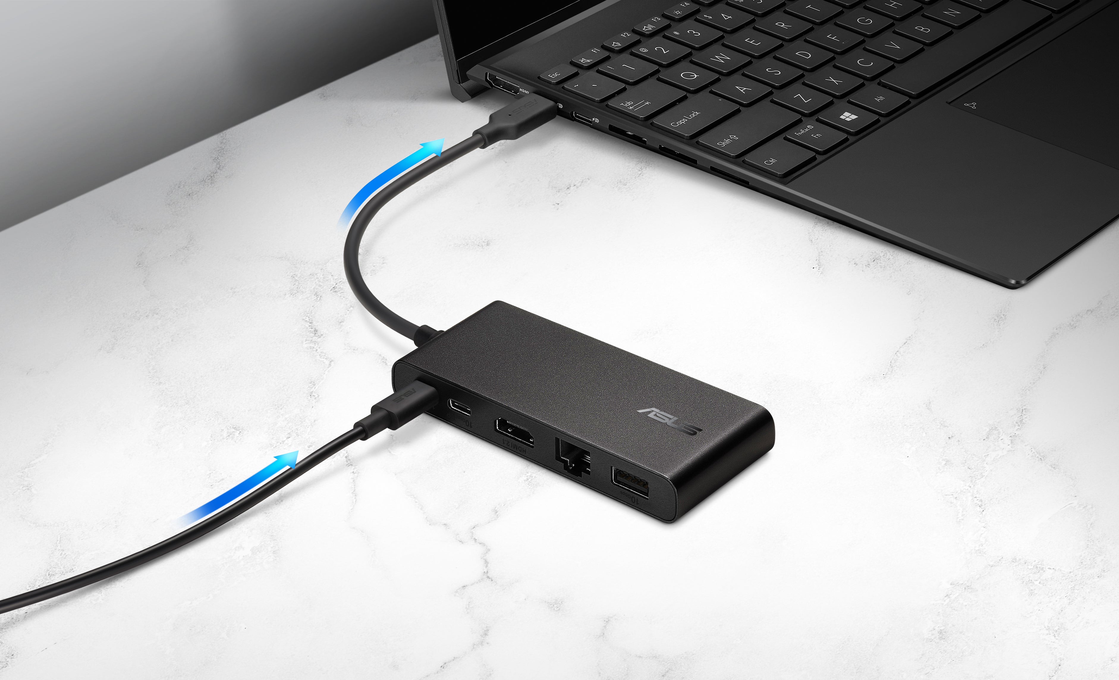 ASUS Dual 4K USB-C Dock DC201 Wired USB 3.2 Gen 2 (3.1 Gen 2) Type-C Black (90XB094N-BDS000) - Cartouches Certifiees